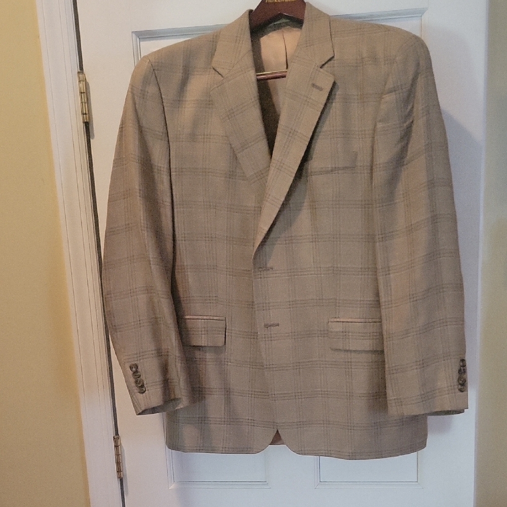 Lauren Ralph Lauren Beige Plaid Blazer